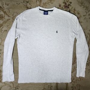 Ralph Lauren Gray Long Sleeve Sleep Shirt Medium